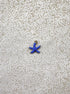perlesetcreationbijoux - breloque étoile de mer émaillée base en acier inoxydable 304 doré de 1à,5x10mm bleue
