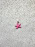 perlesetcreationbijoux - breloque étoile de mer émaillée base en acier inoxydable 304 doré de 1à,5x10mm rose fuchsia