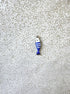 perlesetcreationbijoux - breloque émaillée poisson en acier inoxydable 304 argenté de 18x5 mm bleu et blanc