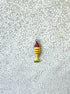 perlesetcreationbijoux - breloque émaillée poisson en acier inoxydable 304 argenté de 18x5 mm jaune et rouge