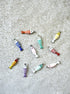 perlesetcreationbijoux - breloques émaillées poisson en acier inoxydable 304 argenté de 18x5 mm de différentes couleurs