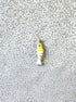 perlesetcreationbijoux - breloque poisson émaillée base en acier inoxydable 304 doré de 18x5 mm jaune