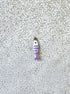 perlesetcreationbijoux - breloque poisson émaillée base en acier inoxydable 304 doré de 18x5 mm violette