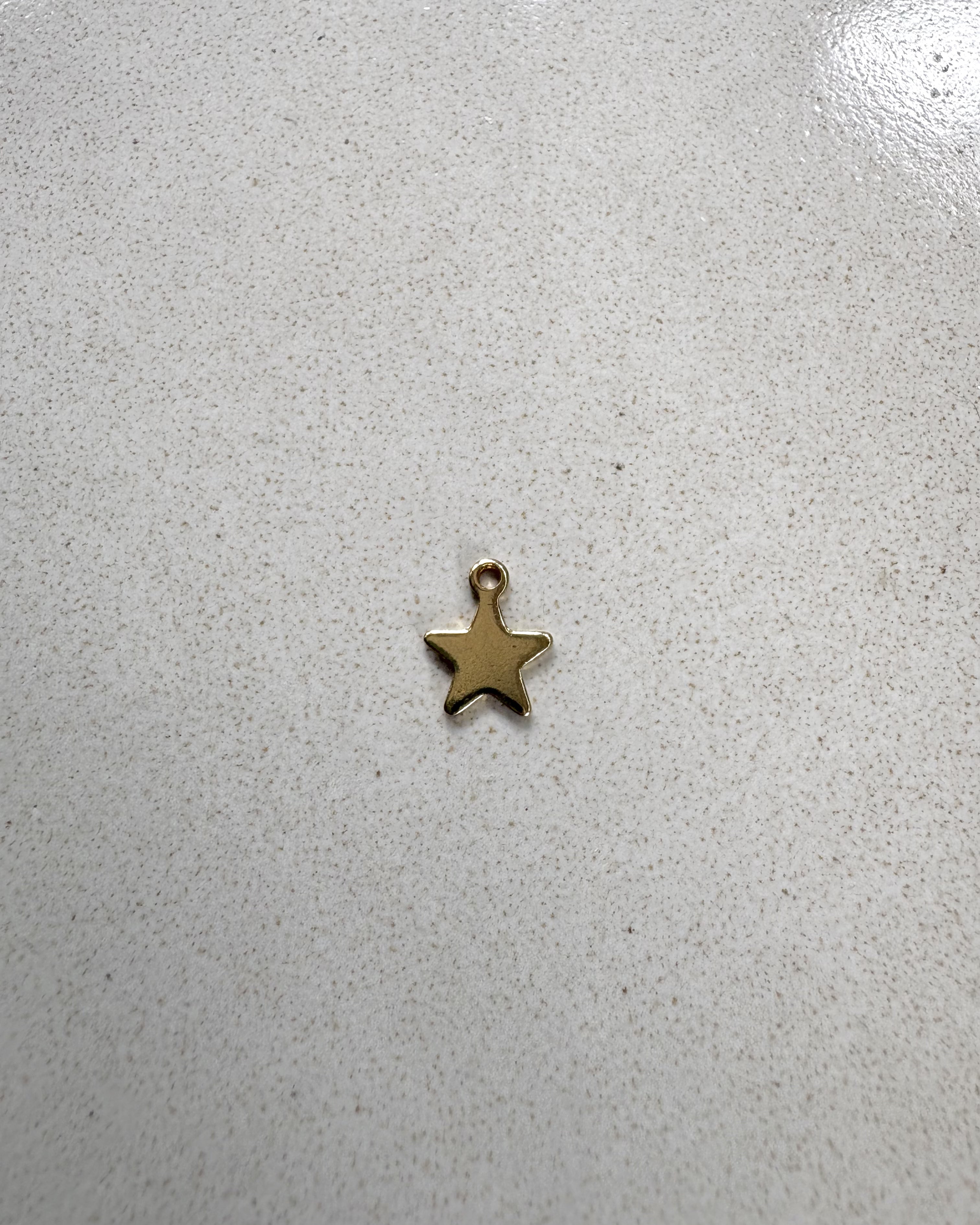 perlesetcreationbijoux - breloque étoile en acier inoxydable 10x8 mm doré