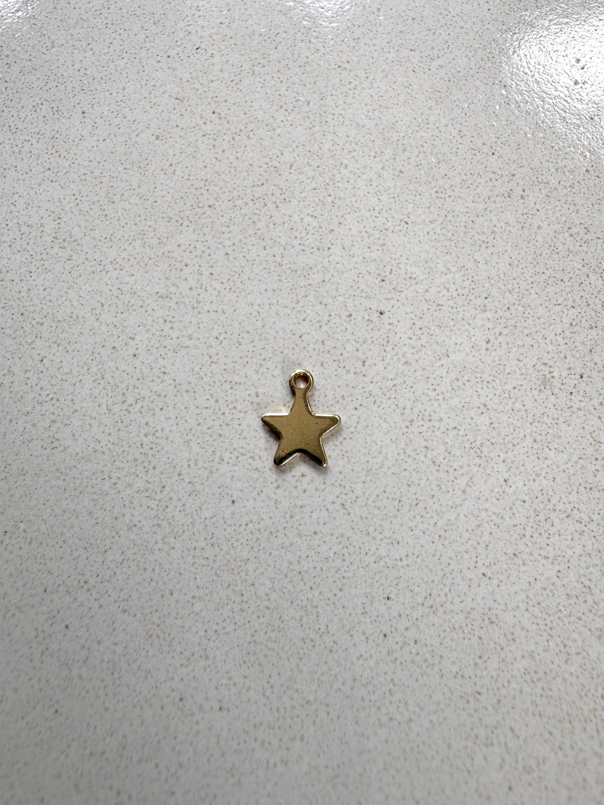 perlesetcreationbijoux - breloque étoile en acier inoxydable 10x8 mm doré
