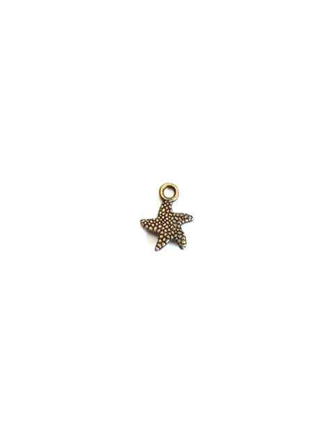 Breloque étoile de mer en métal bronze - 16x12 mm