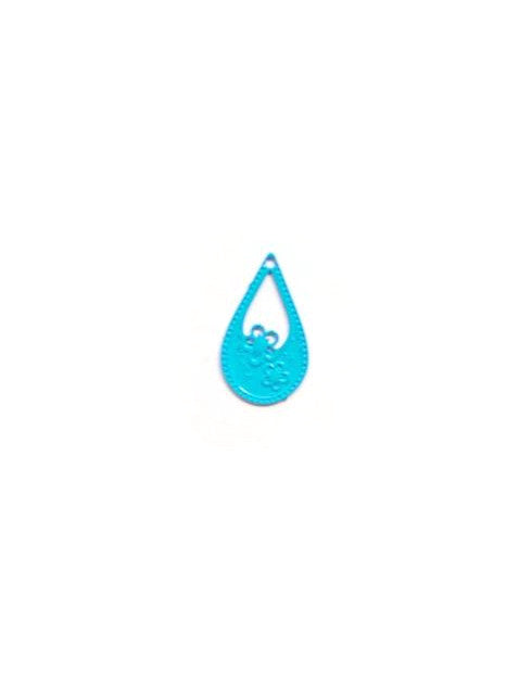 Breloque filigrane goutte - 17x10 mm