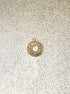 perlesetcreationbijoux - breloque filigrane ronde en laiton doré de 14x12 mm