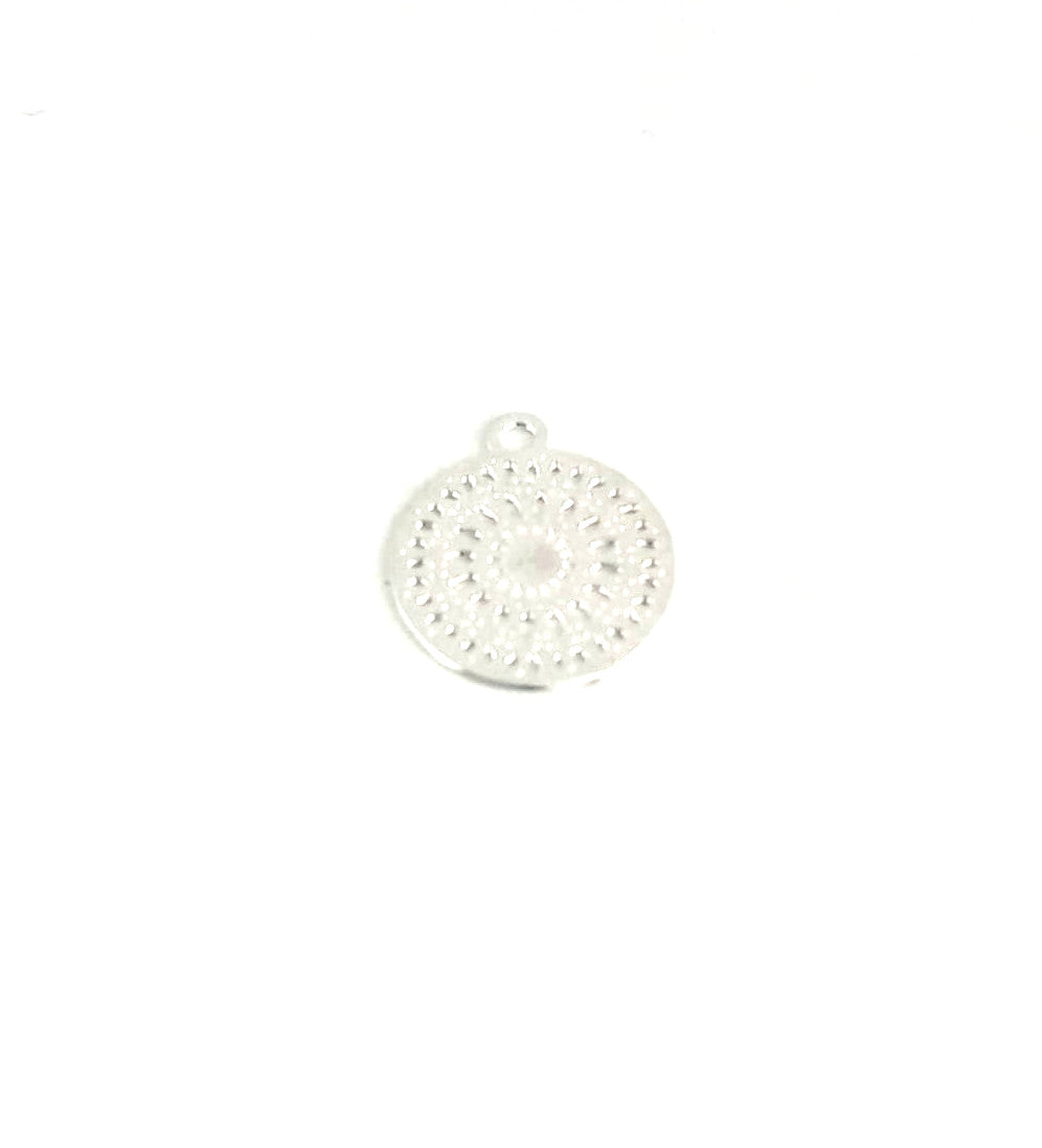 Breloque filigrane ronde - 10x8 mm
