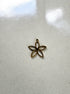 perlesetcreationbijoux - breloque fleur en acier inoxydable doré de 21x19 mm