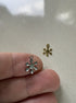 perlesetcreationbijoux - breloque flocon de neige acier inox 12mm doré ou argenté