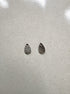 perlesetcreationbijoux - breloque goutte striée 10 mm acier inox argenté