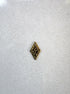 perlesetcreationbijoux - breloque losange martelée en acier inoxydable 304 doré de 16x9 mm