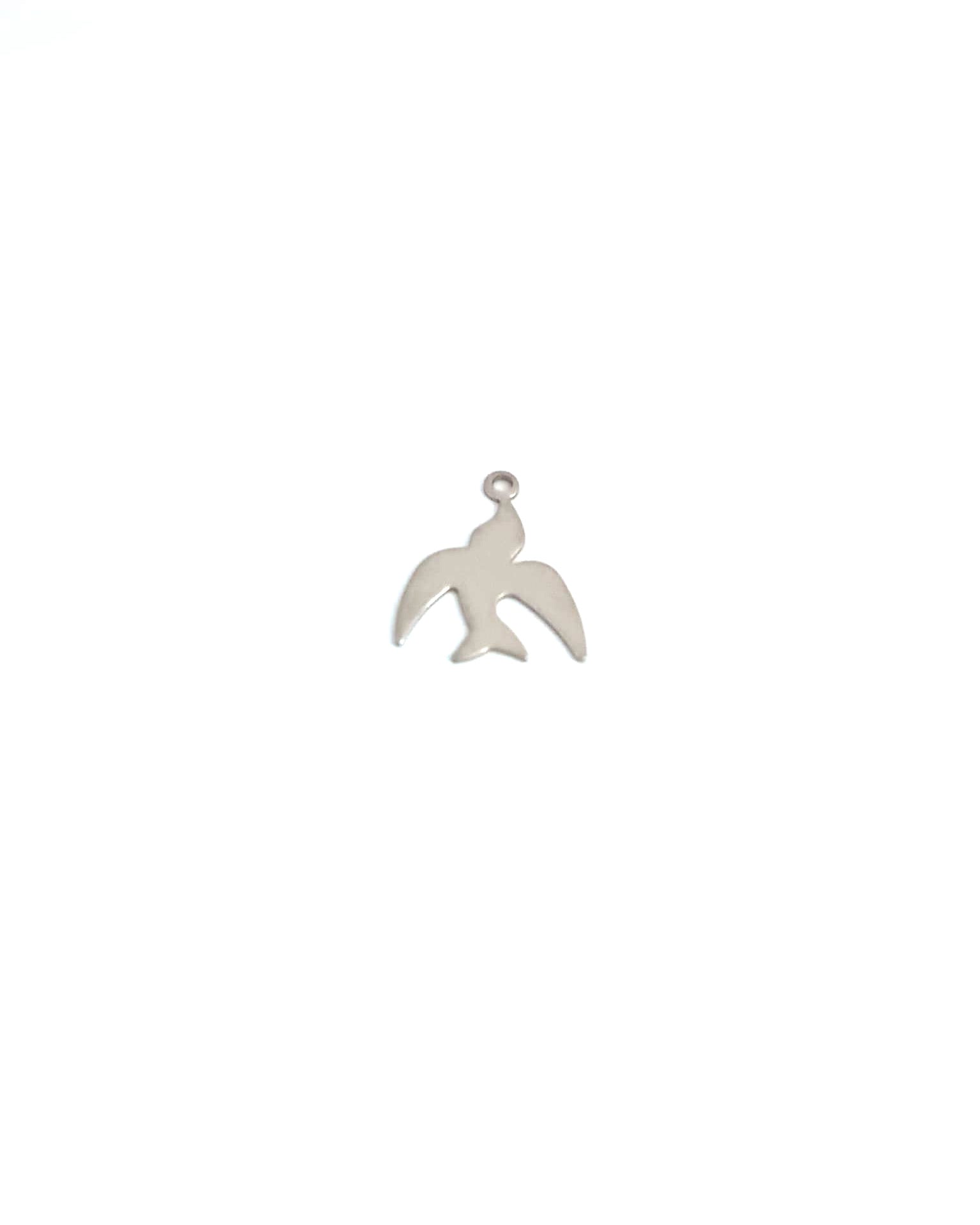 perlesetcreationbijoux-breloque-oiseau-acier-inoxydable-argente