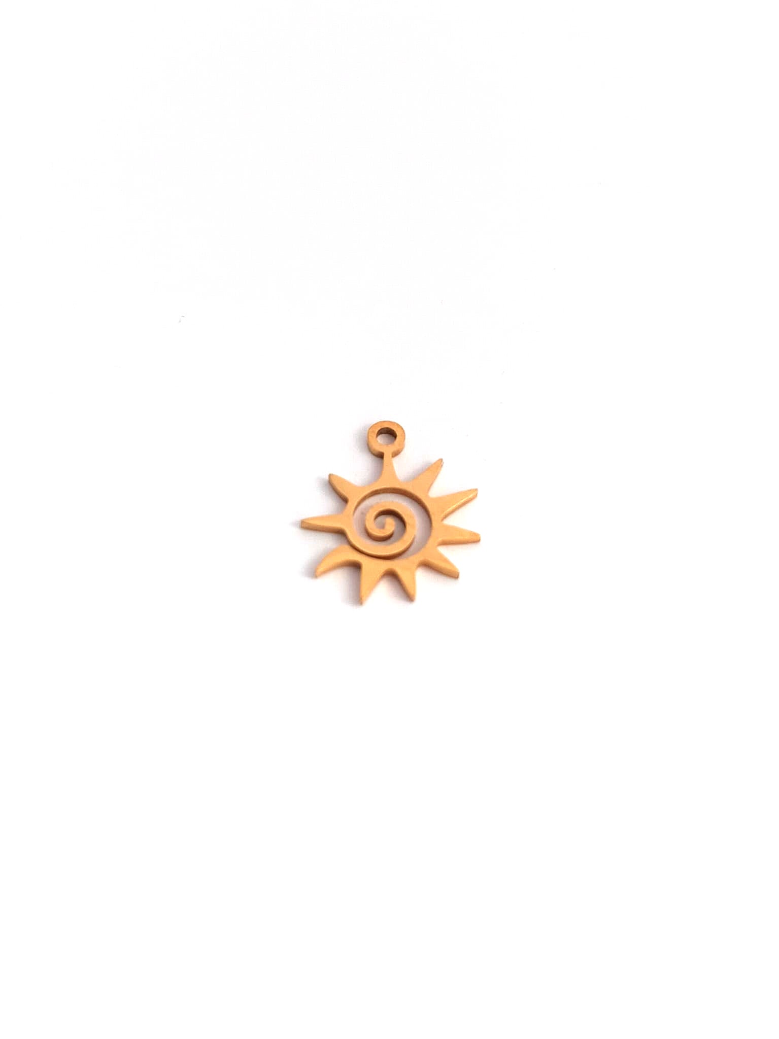 Breloque soleil en acier inoxydable - 15x13 mm