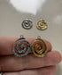 perlesetcreationbijoux - breloques spirale en acier inoxydable doré et argenté de 23x19 mm