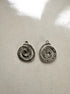 perlesetcreationbijoux - breloque spirale en acier inoxydable argenté de 23x19 mm