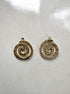 perlesetcreationbijoux - breloque spirale en acier inoxydable doré de 23x19 mm