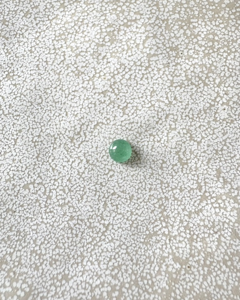 perlesetcreationbijoux - cabochon rond en aventurine verte naturelle de 6 mm