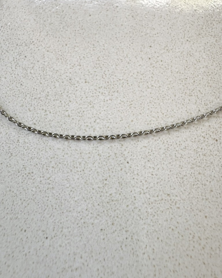 perlesetcreationbijoux - chaîne maille ovale en acier inoxydable 304 argenté, maille 1,6x1,3x0,3 mm