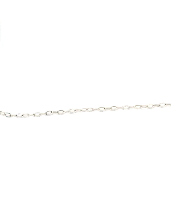 perlesetcreationbijoux chaîne maille ovale en acier inoxydable argenté de 2,4x1,4mm