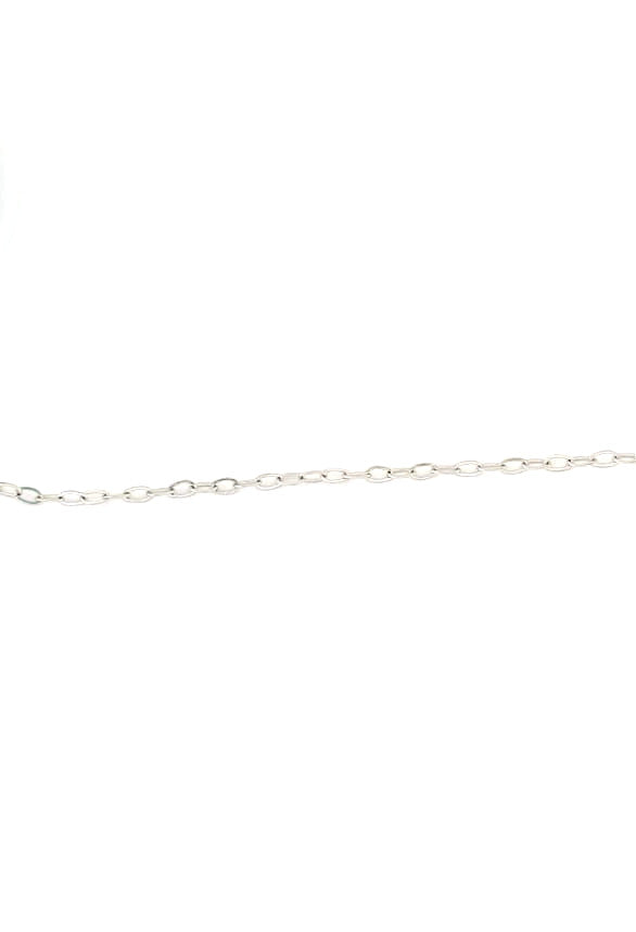 perlesetcreationbijoux chaîne maille ovale en acier inoxydable argenté de 2,4x1,4mm