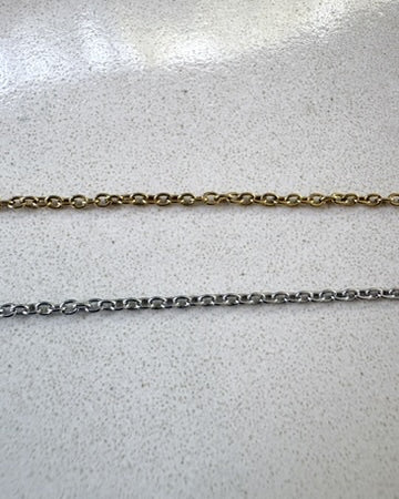 perlesetcreationbijoux - chaînes maille ovale en acier inoxydable 304 argenté et doré maille 2,5x2 mm