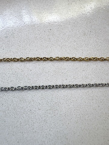 perlesetcreationbijoux - chaînes maille ovale en acier inoxydable 304 argenté et doré maille 2,5x2 mm