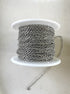 perlesetcreationbijoux - bobine de chaîne maille ovale en acier inoxydable 304 argenté maille 2,5x2 mm