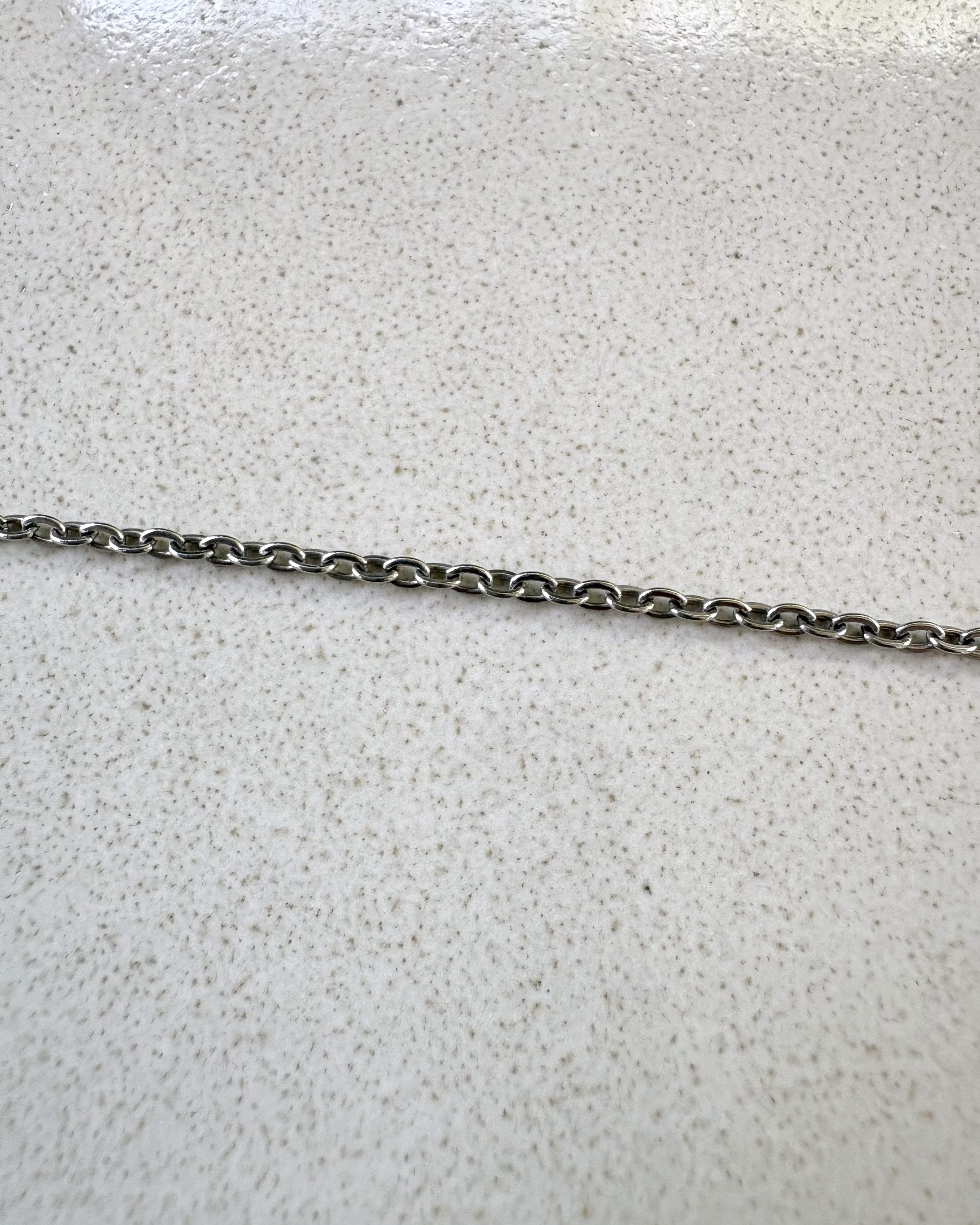 perlesetcreationbijoux - chaîne maille ovale en acier inoxydable 304 argenté, maille 2x1,5x0,4 mm