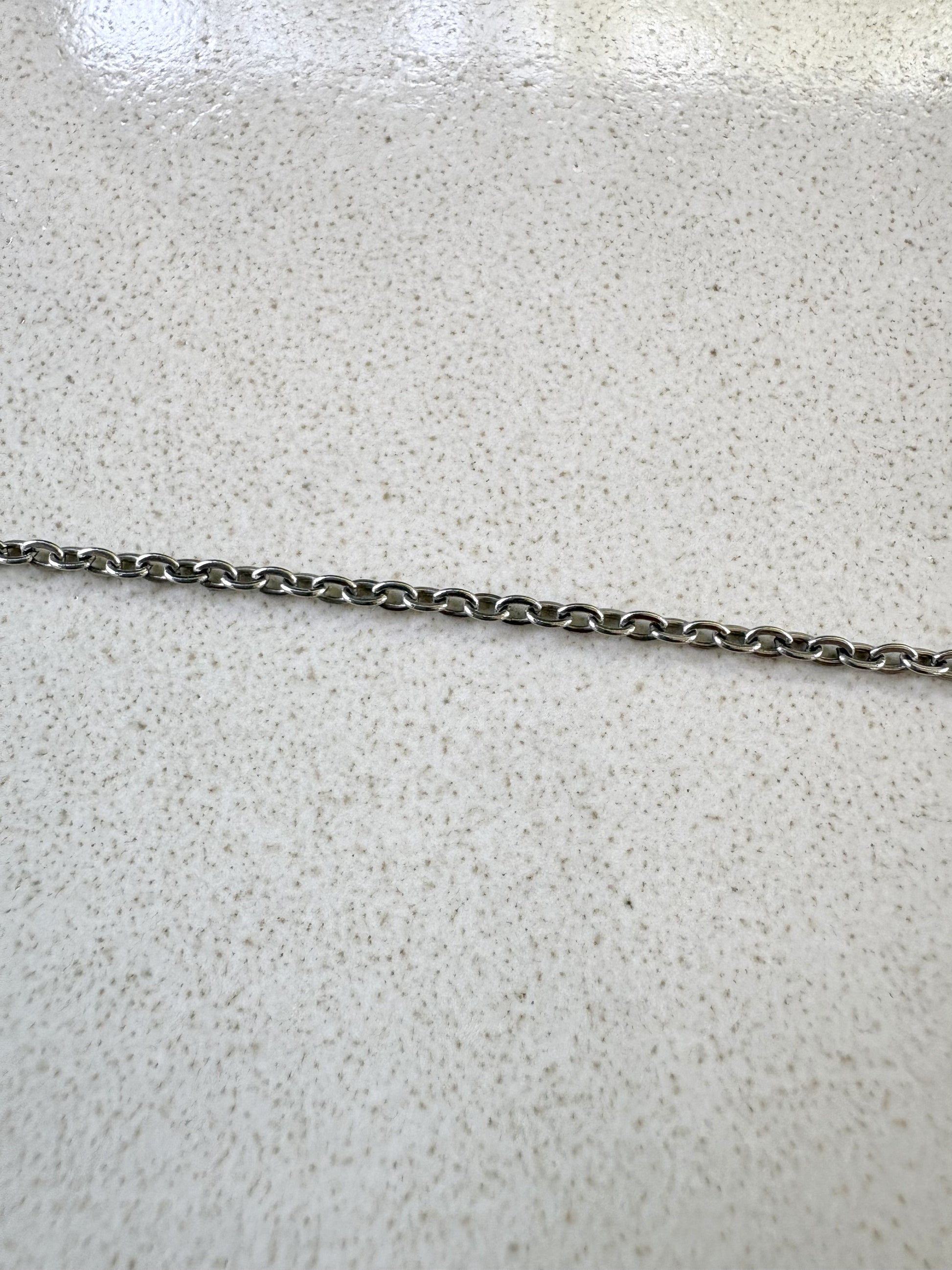 perlesetcreationbijoux - chaîne maille ovale en acier inoxydable 304 argenté, maille 2x1,5x0,4 mm