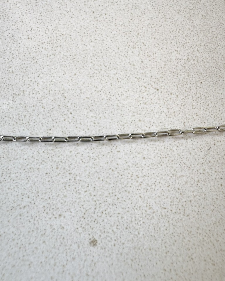 perlesetcreationbijoux - chaîne maille rectangle en acier inoxydable 304 argenté, maille 3,5x1,5x0,5 mm