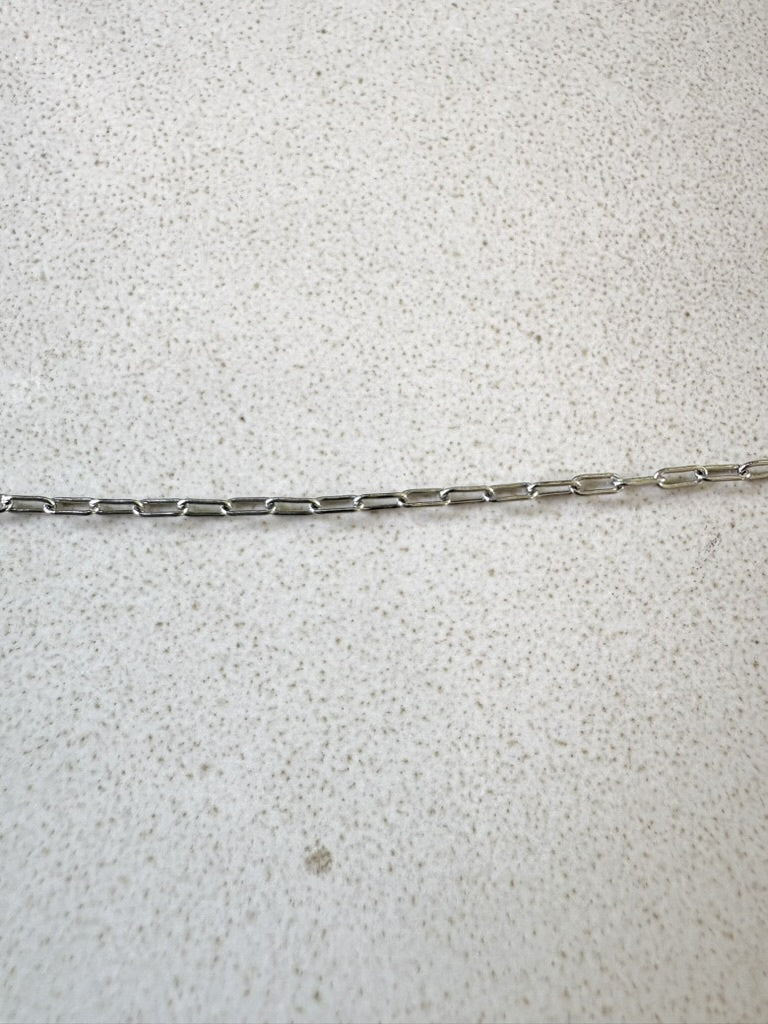 perlesetcreationbijoux - chaîne maille rectangle en acier inoxydable 304 argenté, maille 3,5x1,5x0,5 mm