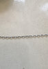 perlesetcreationbijoux - chaîne maille ovale plate soudée en acier inoxydable argenté de 3,5x1,8 mm