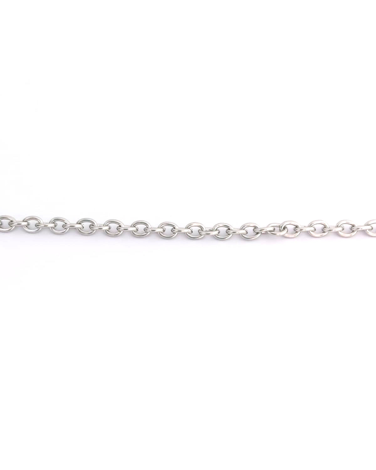 Chaîne maille ovale acier inox argenté 304 - 4x3 mm