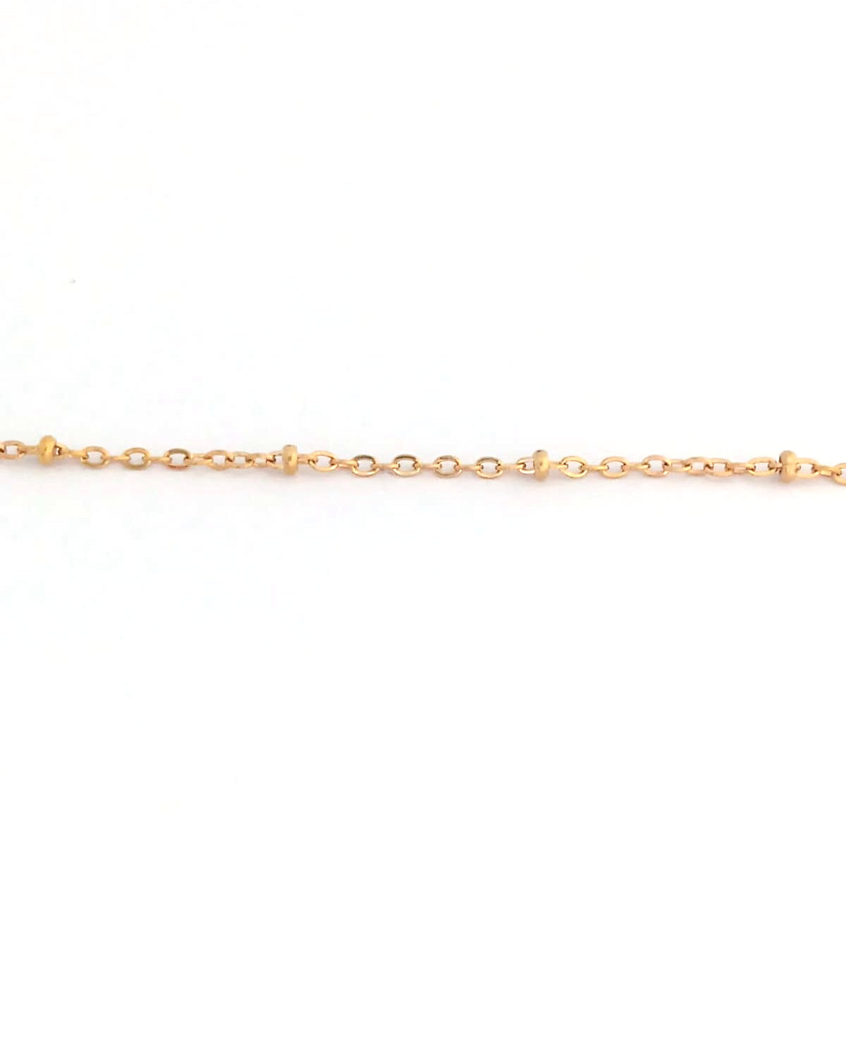 Chaîne maille ovale perlée acier inox doré 304 - 2x1,7 mm