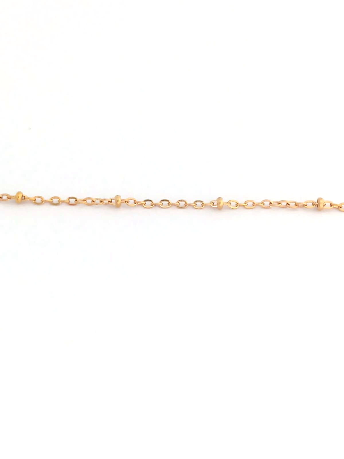 Chaîne maille ovale perlée acier inox doré 304 - 2x1,7 mm