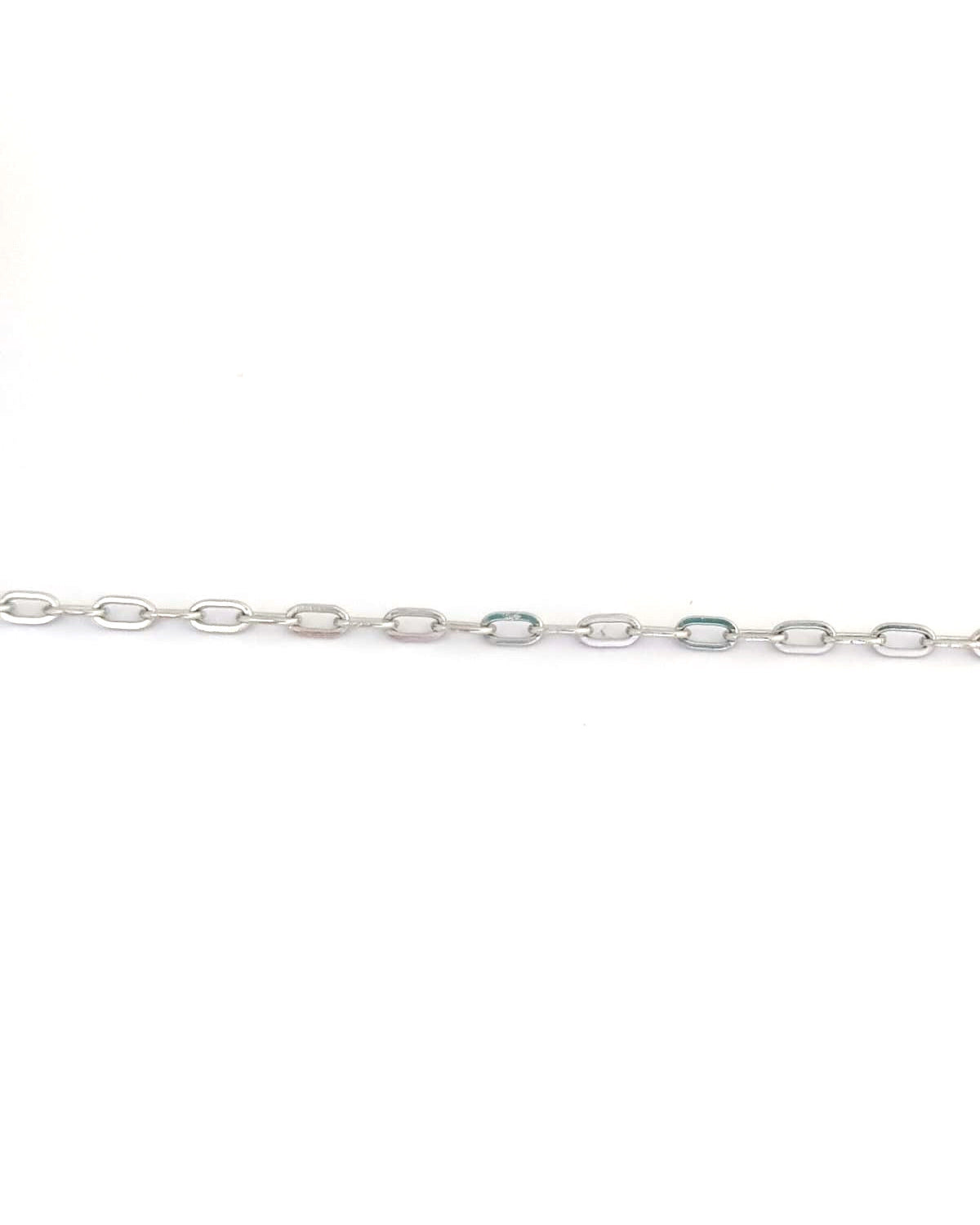 Chaîne maille ovale plate acier inox argenté 304 - 5x4 mm