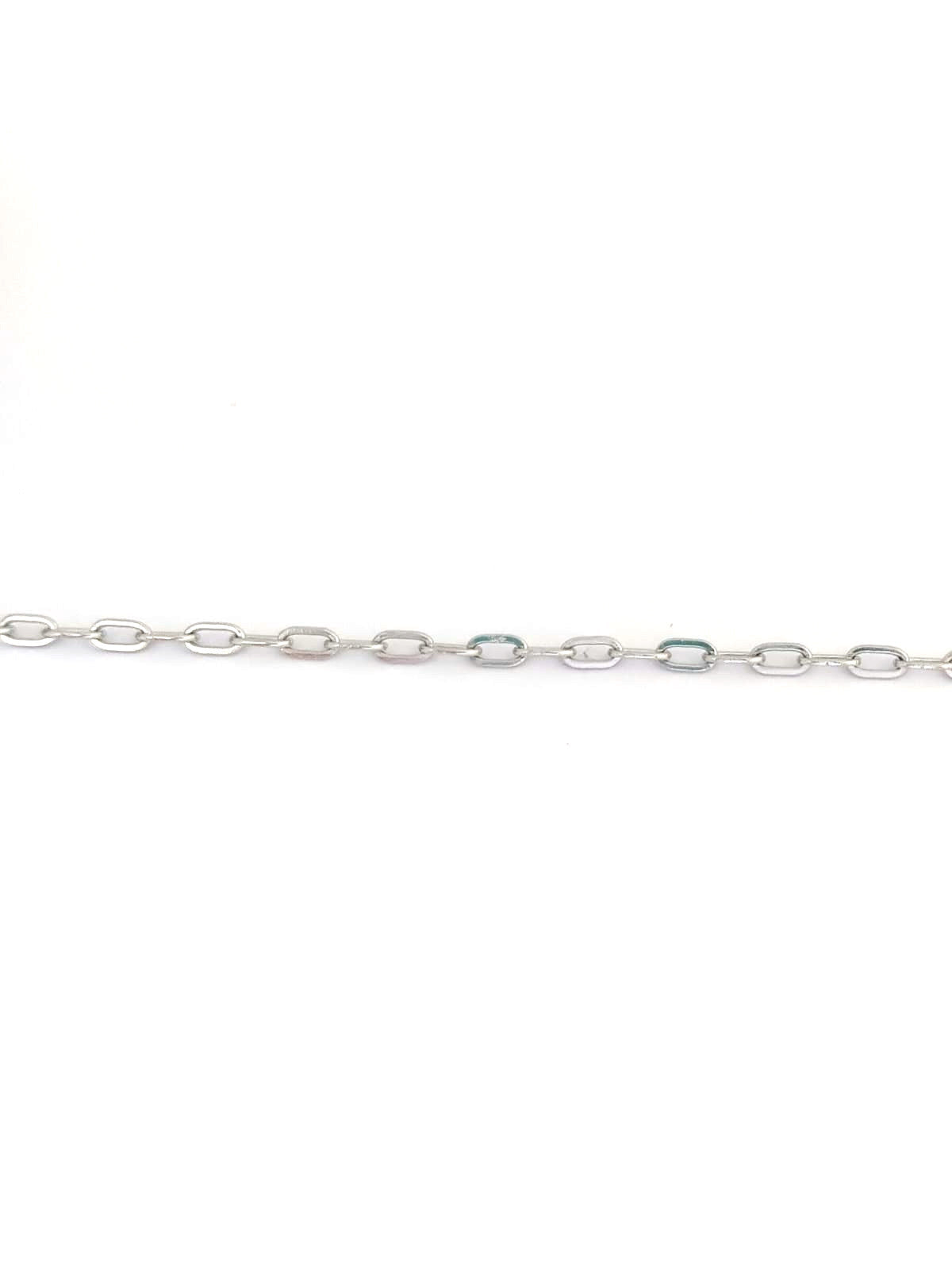 Chaîne maille ovale plate acier inox argenté 304 - 5x4 mm