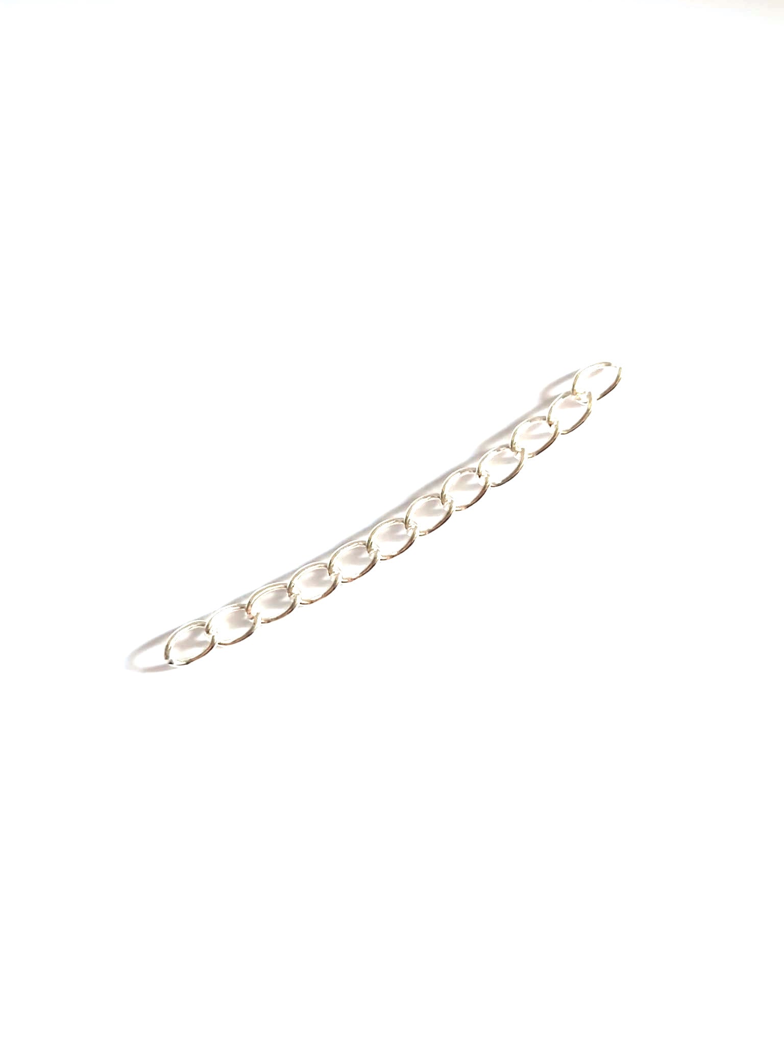 perlesetcreationbijoux - chaînette d'extension en métal de 50 mm argentée