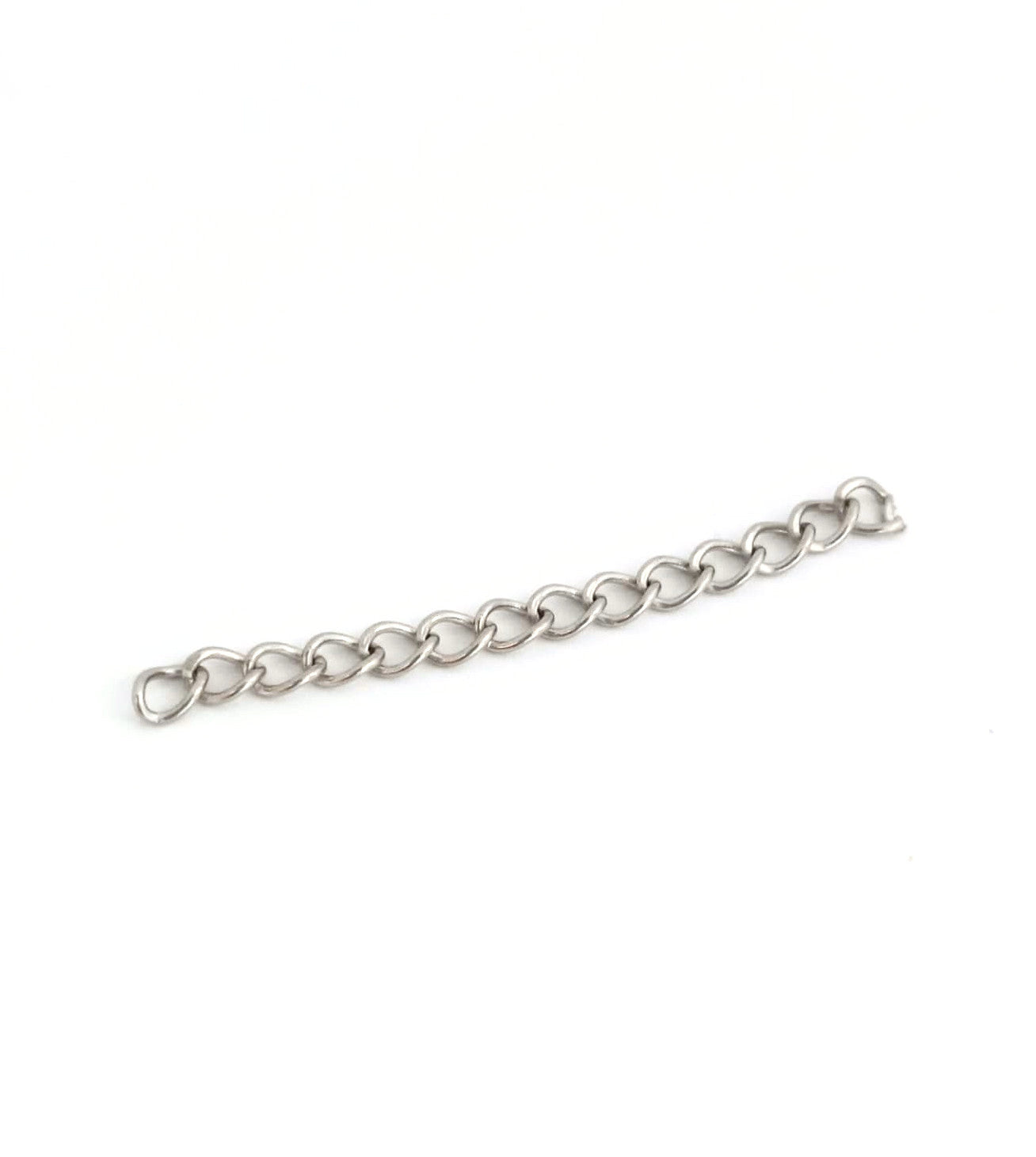 Chaînettes d'extension acier inox argenté 304 - 40mm x10