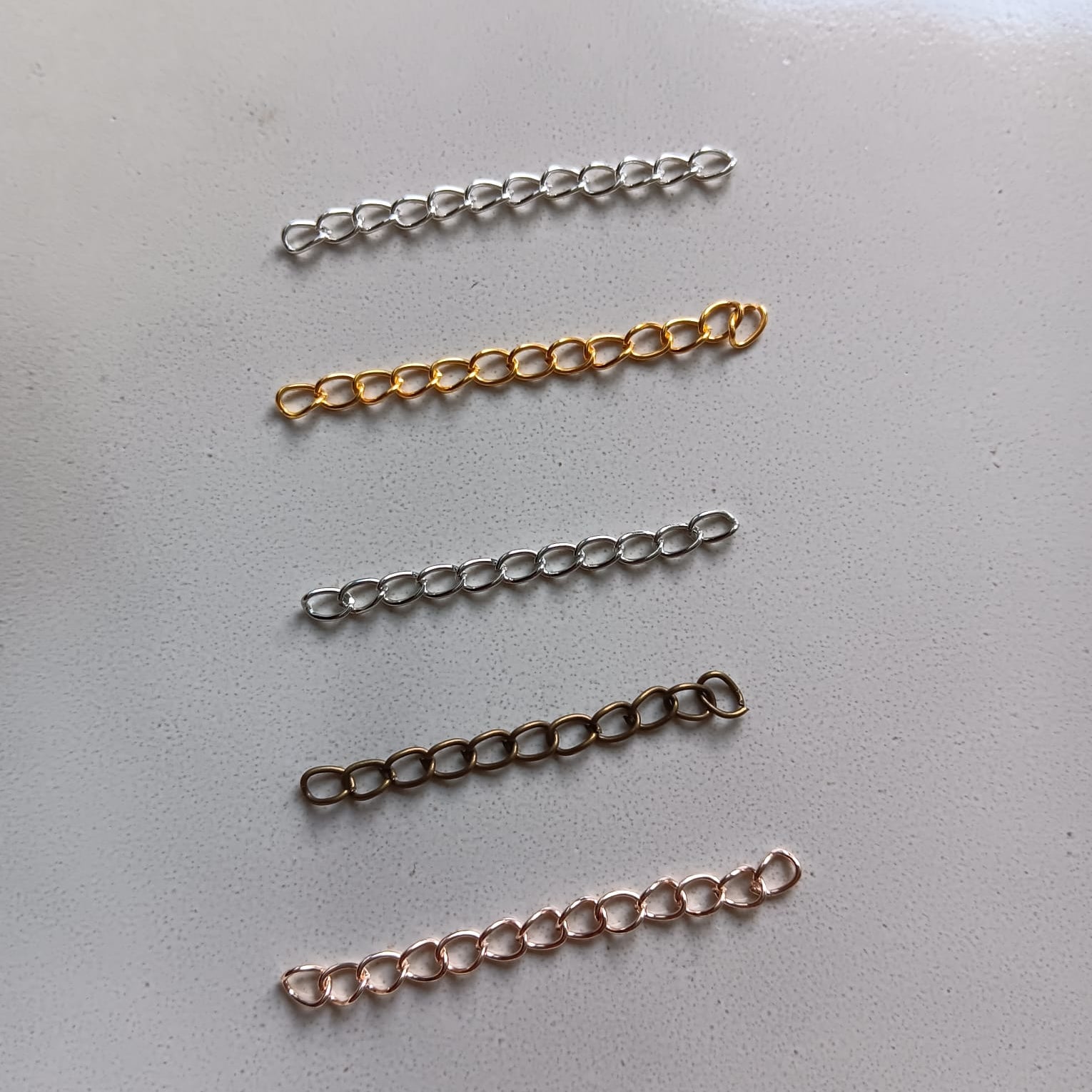 perlesetcreationbijoux - chaînettes d'extension en métal de 50 mm de différentes couleurs