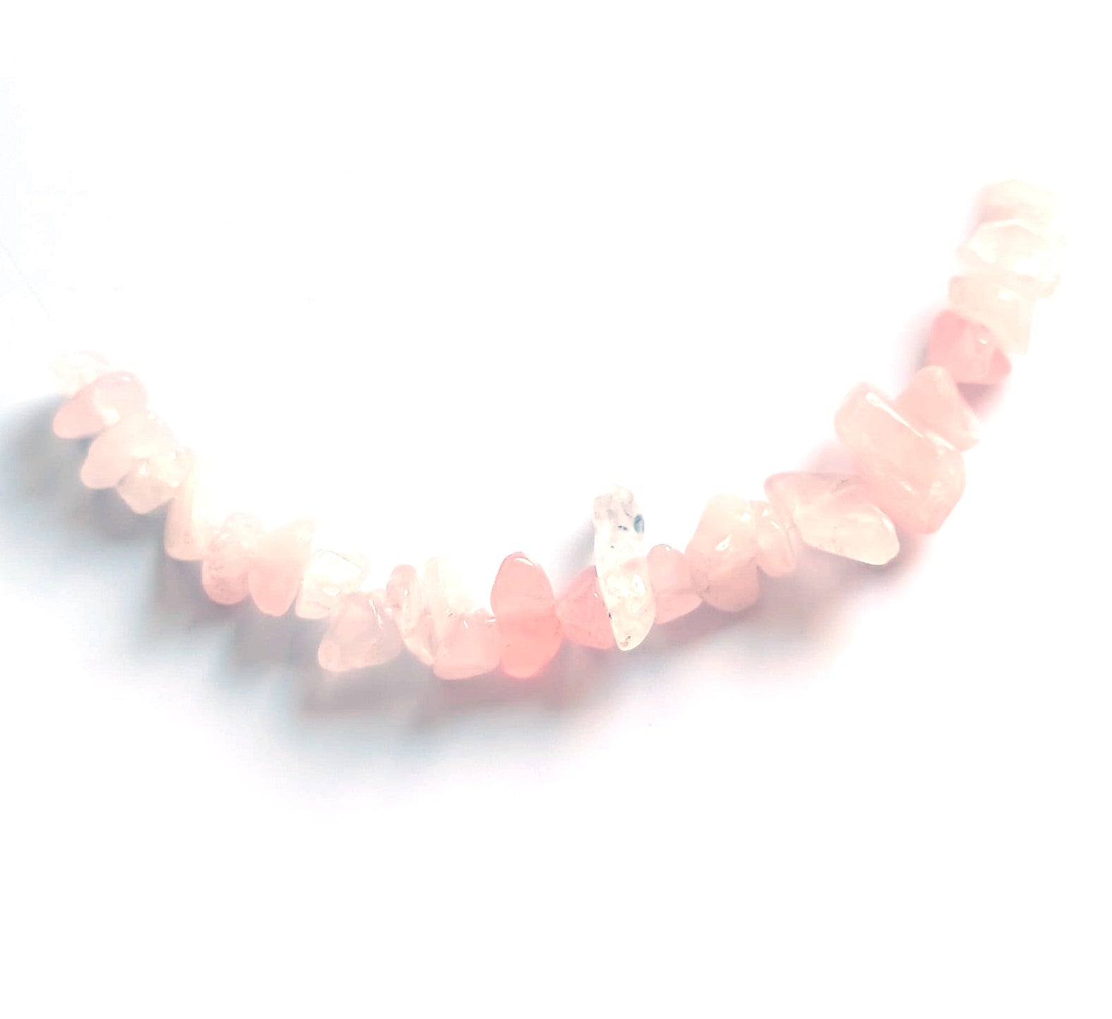 Perles chips quartz rose naturel - 4-10 mm