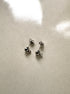 perlesetcreationbijoux - clous d'oreilles boule effet texturé acier inox argenté