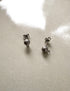 perlesetcreationbijoux - clous d'oreilles boule effet pailleté acier inox argenté 6 mm
