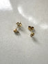 perlesetcreationbijoux - clous d'oreilles boule effet pailleté acier inox doré 4 mm