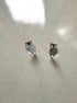 perlesetcreationbijoux - clous d'oreilles goutte effet texturé acier inox argenté