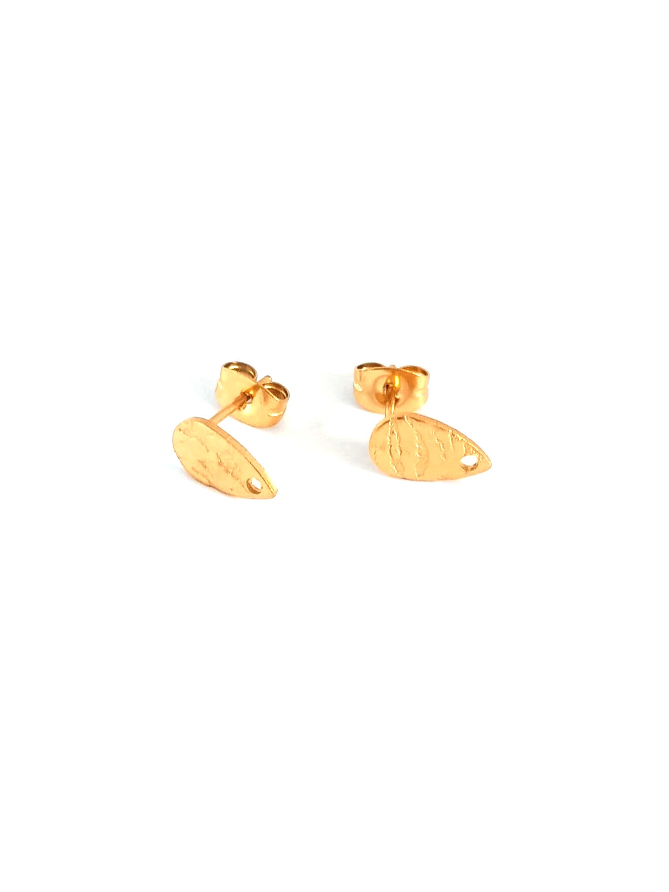 perlesetcreationbijoux-clous-doreilles-goutte-texture-acier-inoxydable-10x6mm-dore