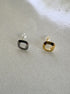 perlesetcreationbijoux - clous d'oreilles losanges en acier inoxydable argenté et doré