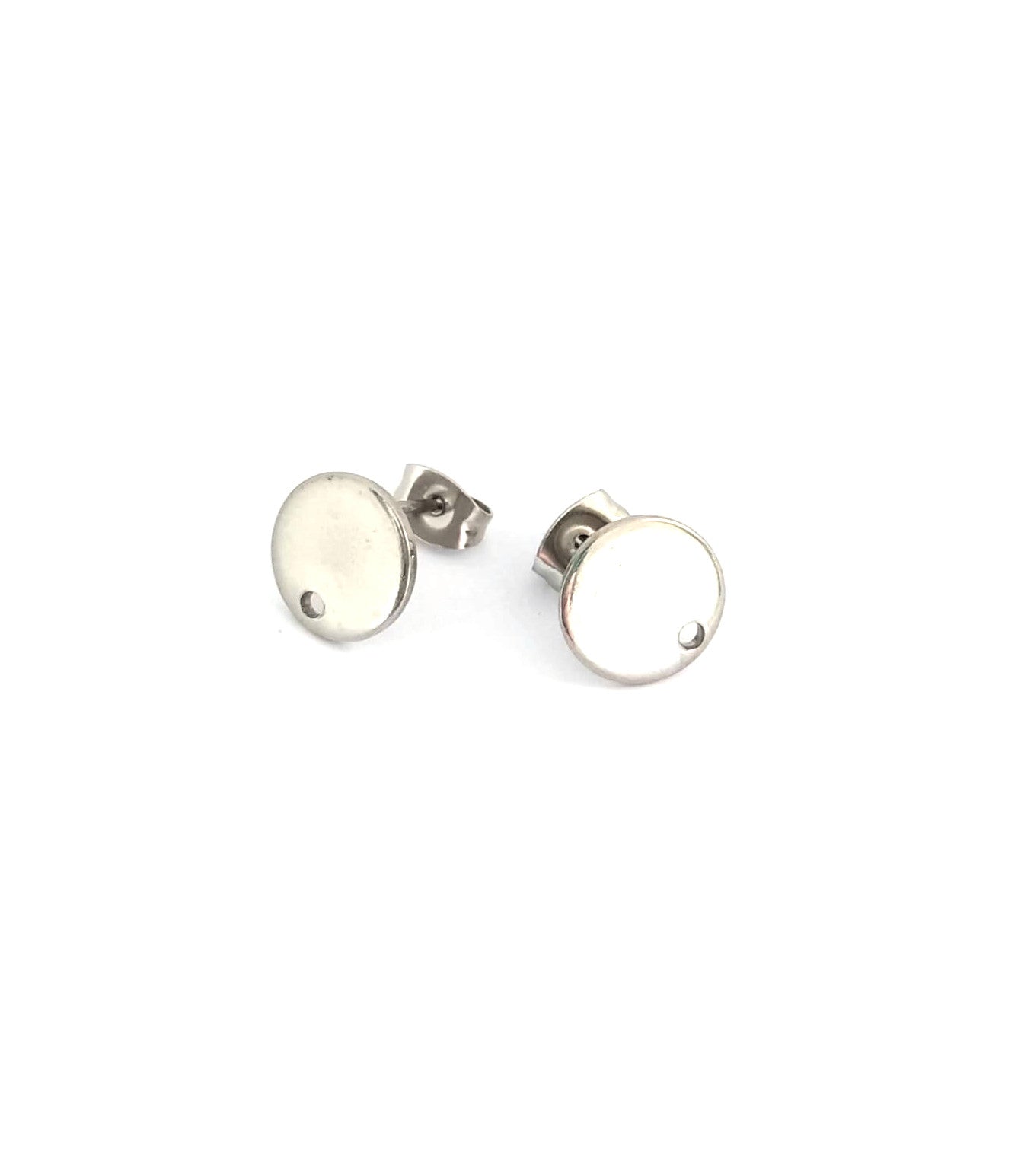 Clous d'oreilles ronds acier inox 304 - 10 mm x1 paire
